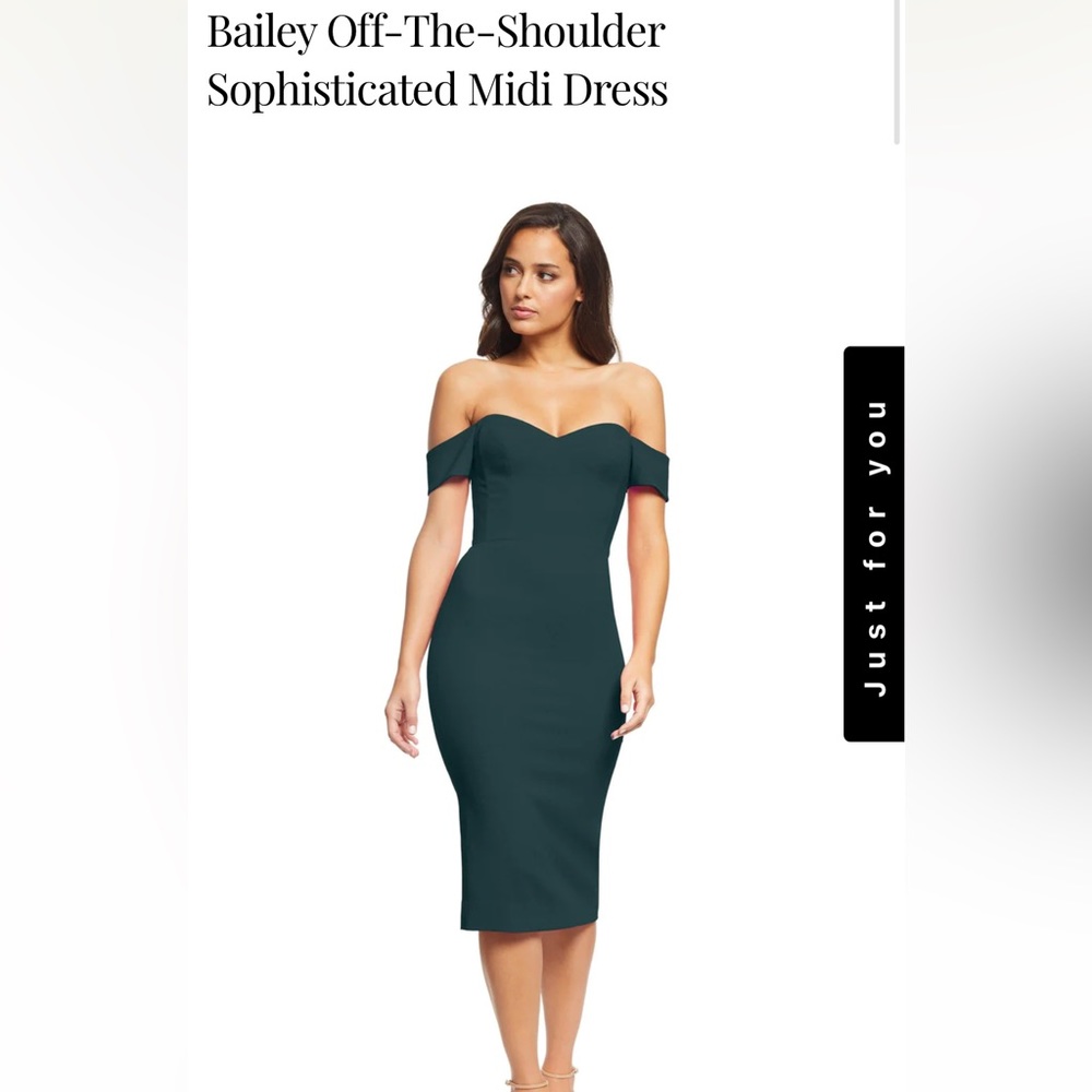 Dress for population Bailey dress in forest green